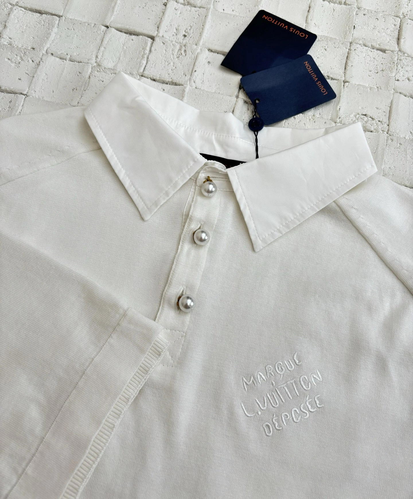 wg.luxury- 8V polo Cotton embroidery oversize item:E-F363F1115